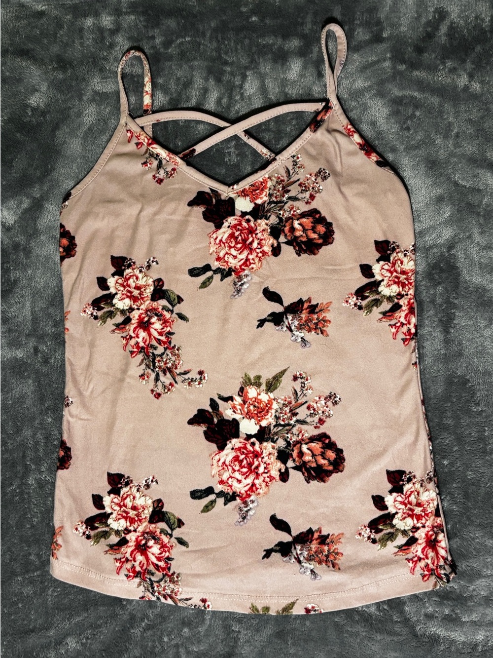 Rue21 Pink Floral Crisscross Strap Cami - Picture 3 of 5